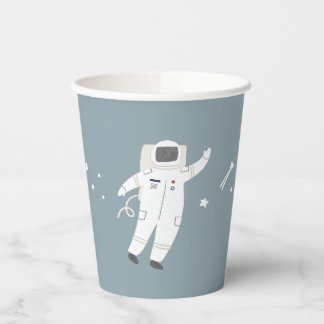 Gobelets En Papier Deux La Lune Astronaut Space Party