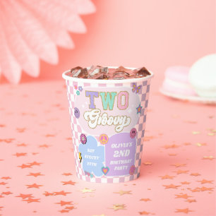 Gobelets En Papier Deux Super Preppy Patch 2e fête d'anniversaire