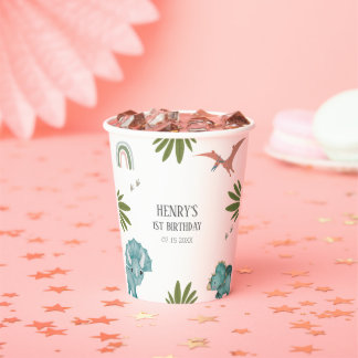 Gobelets En Papier Dinosaur fête d'anniversaire