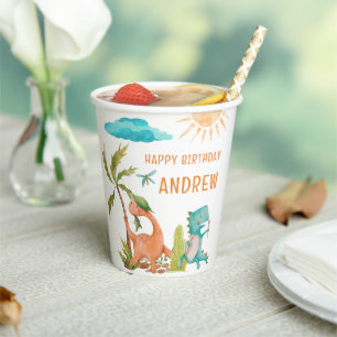 Gobelets En Papier Dinosaur Rex Anniversaire Fête Douche