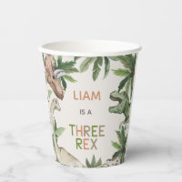 Dinosaur Vert Trois Rex 3ème Anniversaire Tasse de