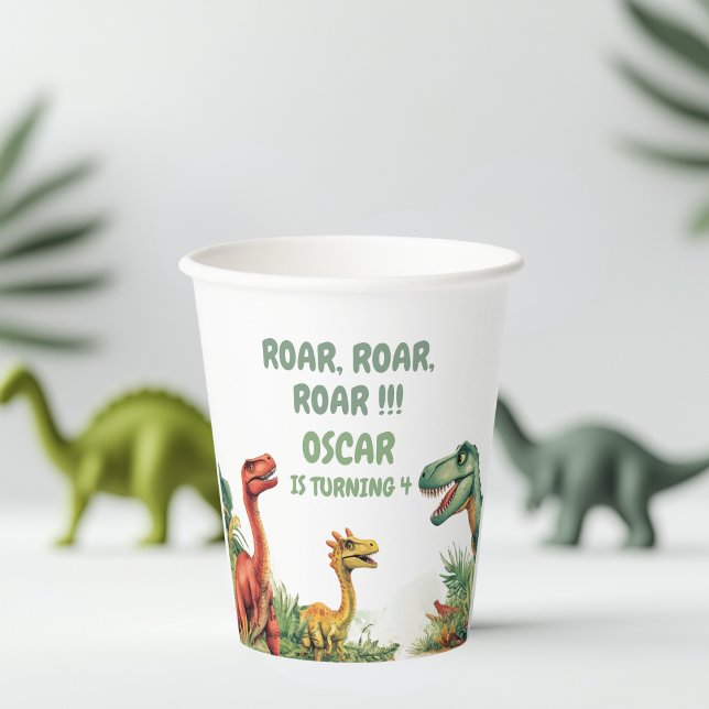 Gobelets En Papier Dinosaure bon temps (Créateur téléchargé)