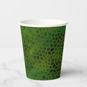 Gobelets En Papier Dinosaure Vert Caché