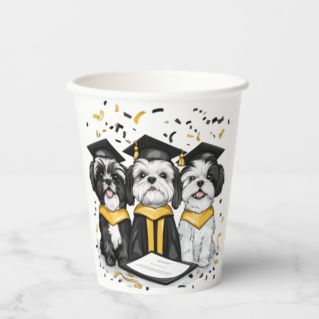 Gobelets En Papier Diplôme Chih Tzu Chiens (Recto)