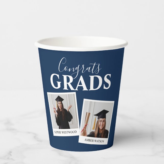 Gobelets En Papier Diplôme conjoint | 2 tasses de papier photo (Recto)