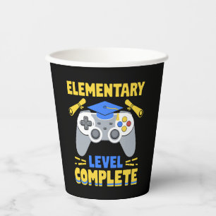 Gobelets En Papier Diplôme de joueur de jeux vidéo niveau élémentaire