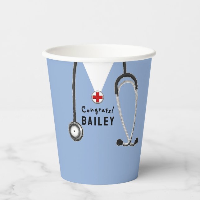 Gobelets En Papier Diplôme de l'école de soins infirmiers (Recto)