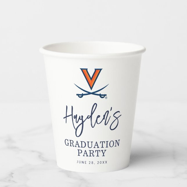 Gobelets En Papier Diplômé de l'Université de Virginie (Recto)
