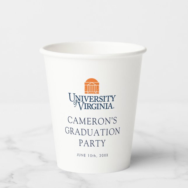 Gobelets En Papier Diplômé de l'Université de Virginie (Recto)