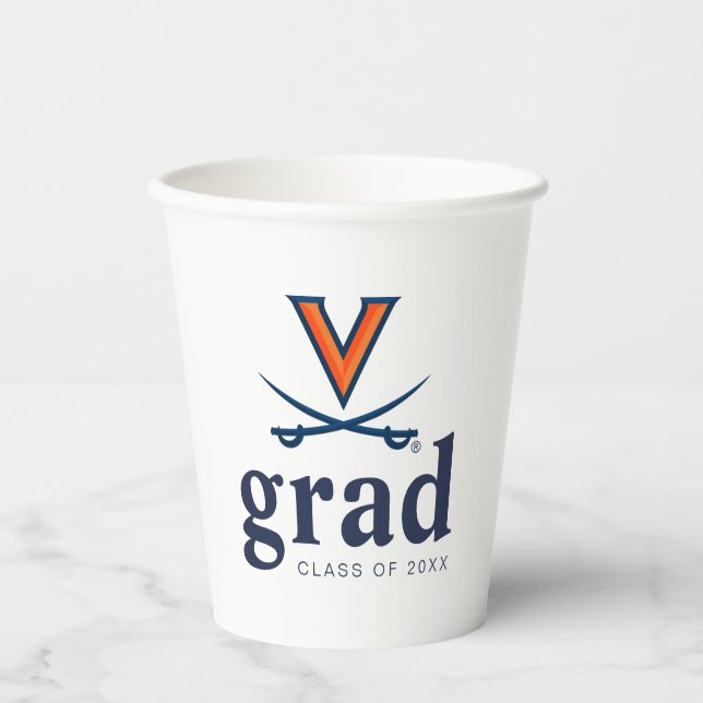 Gobelets En Papier Diplômé de l'Université de Virginie (Recto)