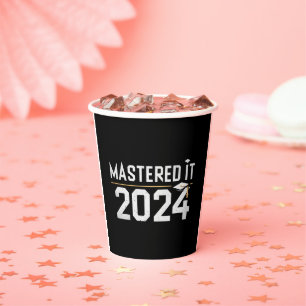 Gobelets En Papier Diplôme de Master Maîtrisé 2024 Diplôme de Master