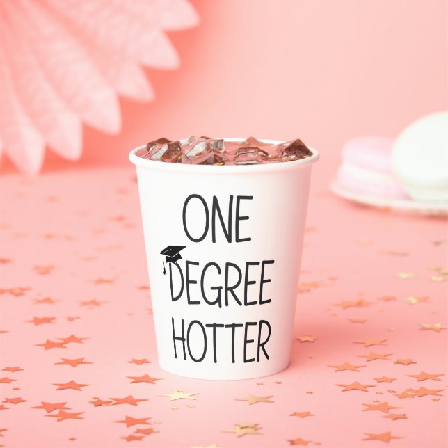 Gobelets En Papier Diplômé un degré plus chaud Drôle Collège Masters (Insitu)
