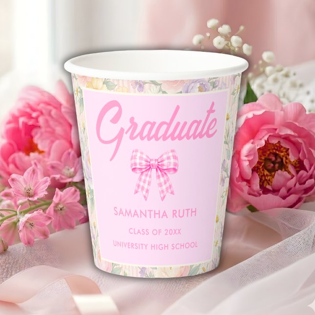 Gobelets En Papier Diplômée Fleur Sauvage (Créateur téléchargé)