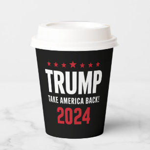 Gobelets En Papier Donald Trump 2024 Reprenez l'élection de l'Amériqu