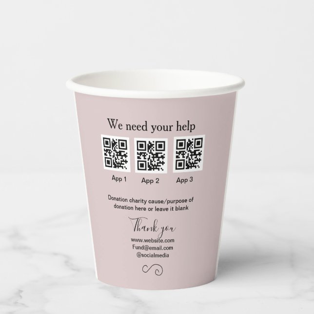 Gobelets En Papier Donation Collection conseil pot ajouter votre q r  (Recto)