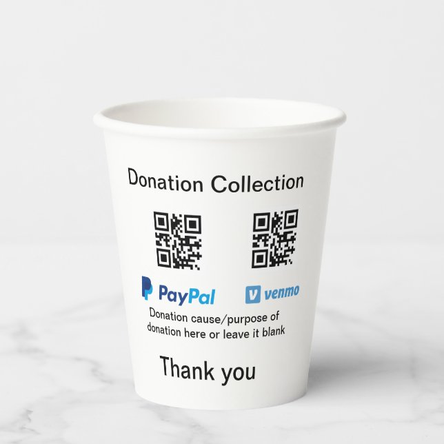 Gobelets En Papier Donation Collection conseil pot ajouter votre q r  (Recto)