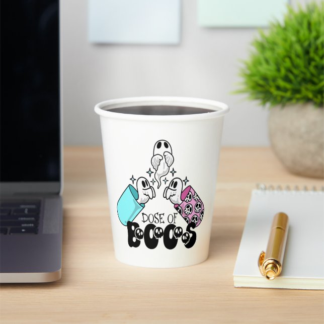 Gobelets En Papier Dose de Boos Médicale fantôme Halloween (Insitu)