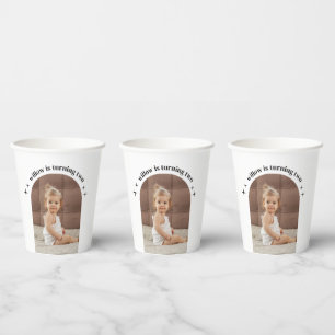 Gobelets En Papier Double Arche photo Jour d'anniversaire conjoint