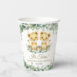 Gobelets En Papier Douce Follie Jumelles Garçons Baby Shower 