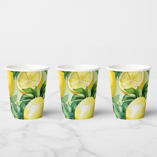 Gobelets En Papier Douce soirée de mariage moderne avec écriture flor (Multi)