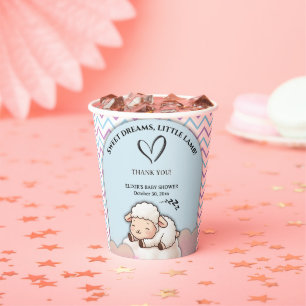 Gobelets En Papier Douces Rêves Petit Agneau Baby Shower Mignon Kawai