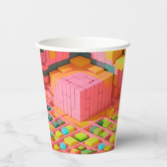 Gobelets En Papier Douceur aux couleurs vives (Recto)