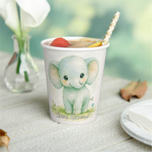 Douche Gentil Géant Éléphant Aquarelle Baby Shower