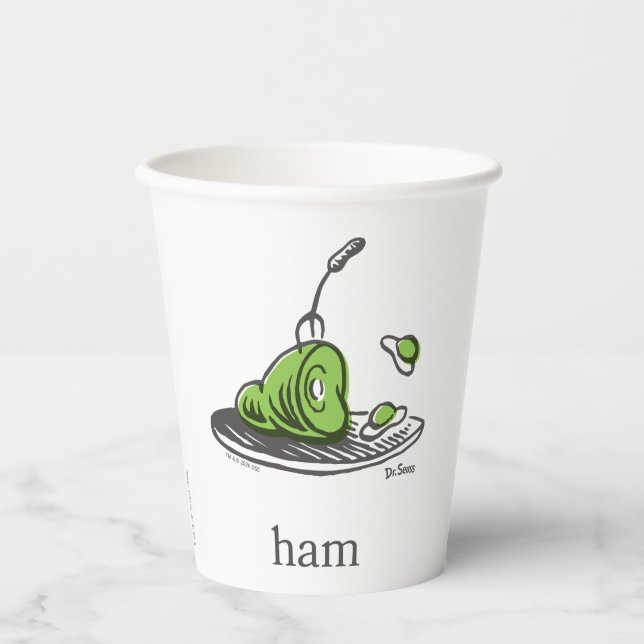 Gobelets En Papier Dr. Seuss | Les Œufs verts au ham (Recto)