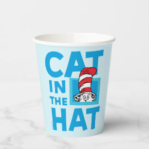 Gobelets En Papier Dr. Seuss Logo du Chat dans le Chapeau