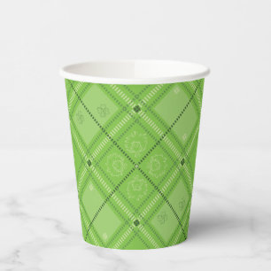 Gobelets En Papier Dr. Seuss   Motif carreaux de la Saint-Patrick