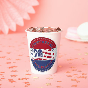Gobelets En Papier Drapeau 2024 Let Freedom Ring USA