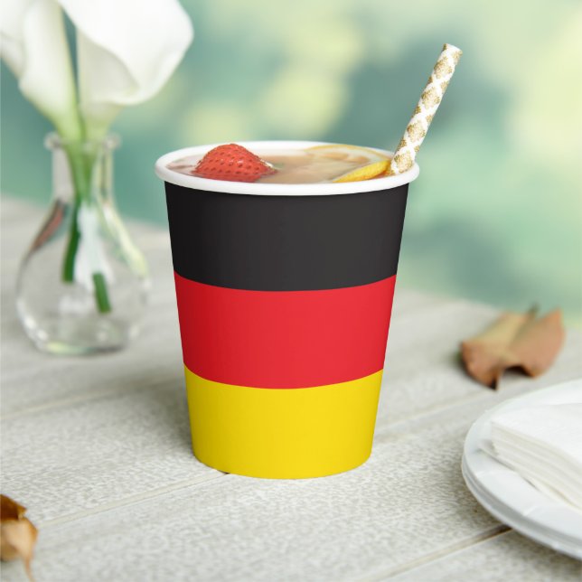 Gobelets En Papier Drapeau allemand (Insitu)