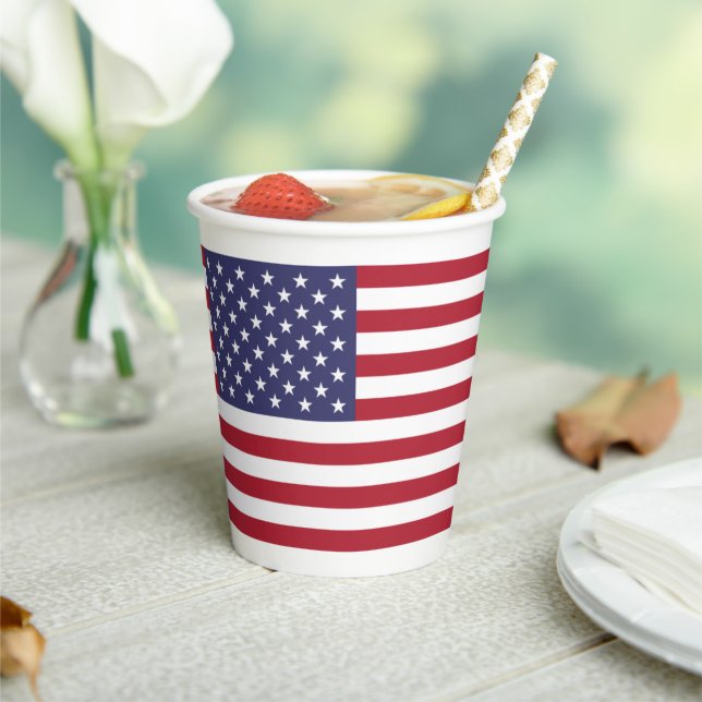 Gobelets En Papier Drapeau Américain, Drapeau des États-Unis (Insitu)