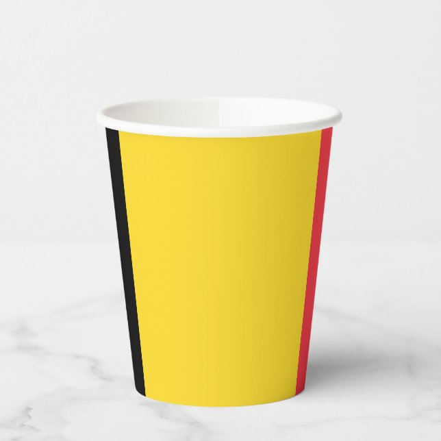 Gobelets En Papier Drapeau belge patriotique (Gauche)