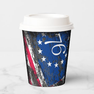 Gobelets En Papier Drapeau Betsy Ross 1776 4 juillet patriotique