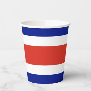 Gobelets En Papier Drapeau civil du Costa Rica
