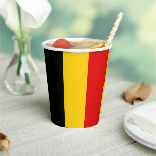 Gobelets En Papier Drapeau de Belgique