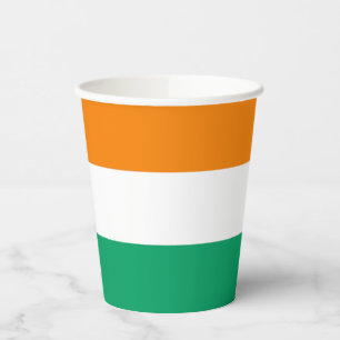 Gobelets En Papier Drapeau de la Côte d'Ivoire