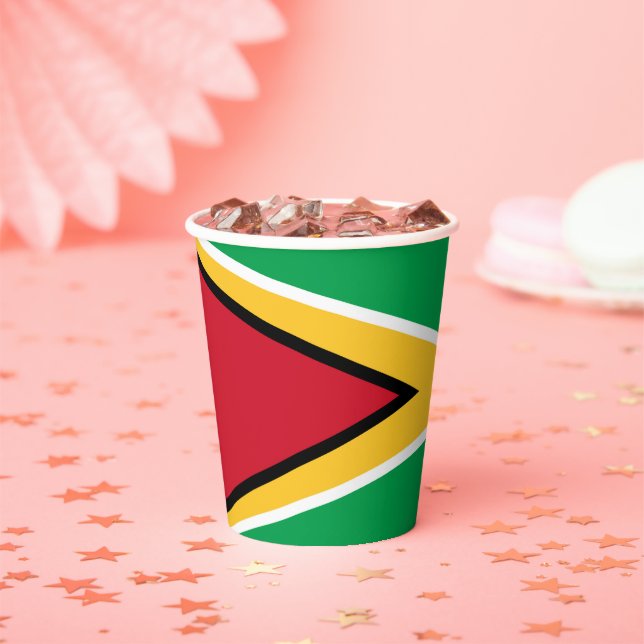 Gobelets En Papier Drapeau de la Guyane (Insitu)