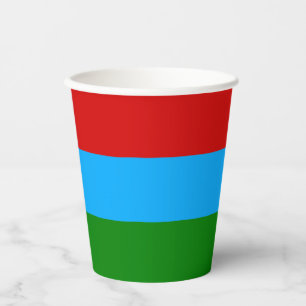 Gobelets En Papier Drapeau de la République de Karelia