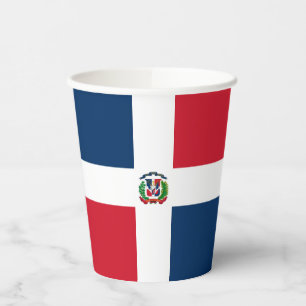 Gobelets En Papier Drapeau de la République Dominicaine