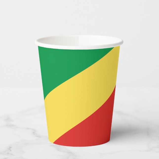 Gobelets En Papier Drapeau de la République du Congo (Gauche)