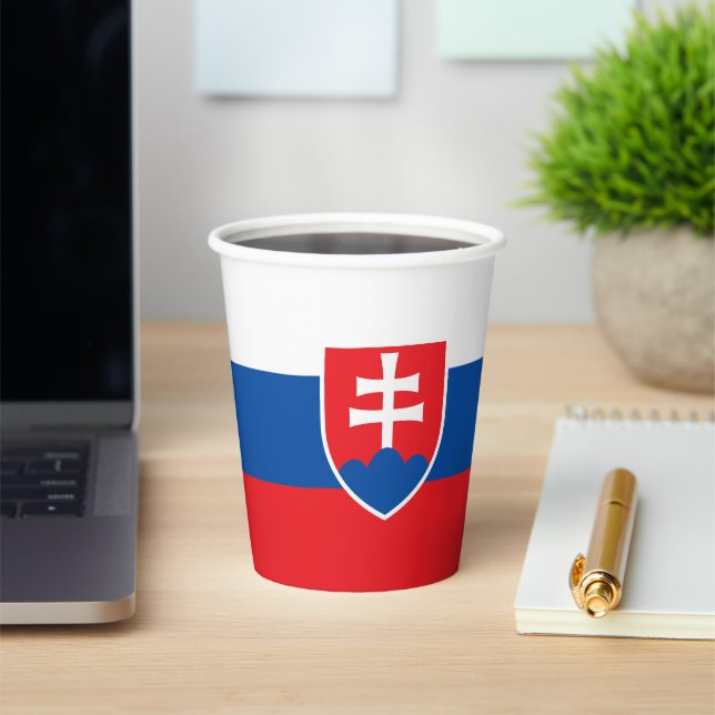 Gobelets En Papier Drapeau de la Slovaquie (Insitu)