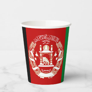 Gobelets En Papier Drapeau de l'Afghanistan