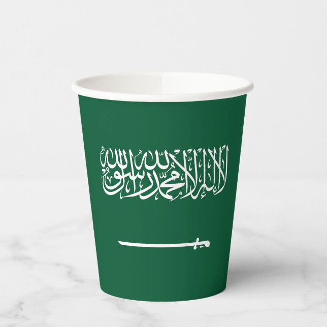 Gobelets En Papier Drapeau de l'Arabie saoudite (Gauche)