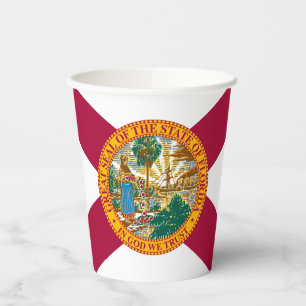 Gobelets En Papier Drapeau de l'État de Floride