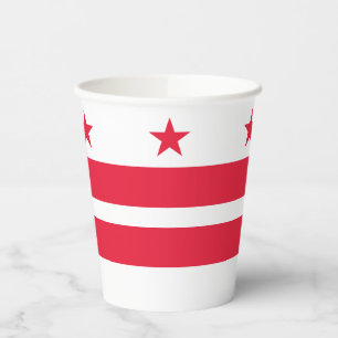 Gobelets En Papier Drapeau de l'État de Washington DC