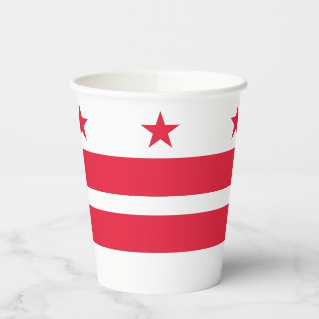 Gobelets En Papier Drapeau de l'État de Washington DC (Gauche)