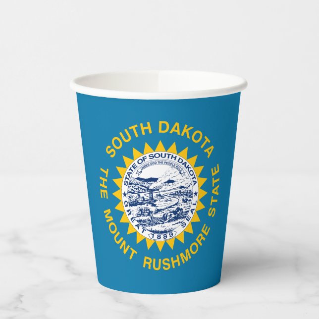 Gobelets En Papier Drapeau de l'État du Dakota du Sud (Gauche)
