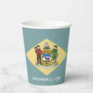 Gobelets En Papier Drapeau de l'État du Delaware